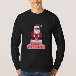 Kerst Cool Hipster Kerstman T-Shirt