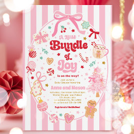 Kerst Coquette Boog Baby Shower Kaart