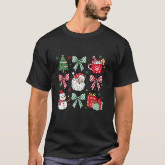 Kerst Coquette Bow Santa Vrolijke Kerstvibes T-shirt