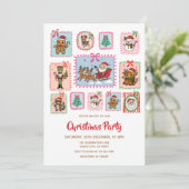 Kerst Coquette Frame Kerstfeest Kaart (Staand voorkant)