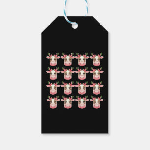 Kerst Coquette Highland Koe Western Kerstmis Cadeaulabel