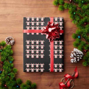 Kerst Coquette Highland Koe Western Kerstmis  Cadeaupapier