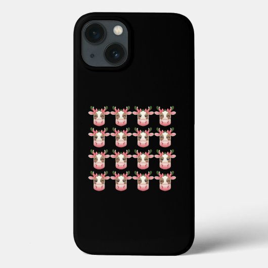 Kerst Coquette Highland Koe Western Kerstmis Case-Mate iPhone Case (Achterkant)