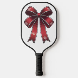 Kerst Coquette Red Bow & Sneeuwvlokken Pickleball Paddle