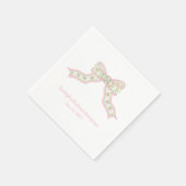 Kerst Coquette Roze Groene Bow Servetten (Hoek)