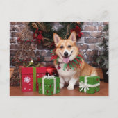 Kerst - Corgi - Cal Feestdagenkaart (Voorkant)