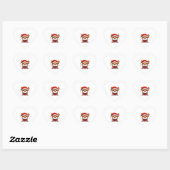 Kerst Corgi Classic T-Shirt Hart Sticker (Vel)