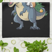 Kerst Corgi Dinosaur Boom Rex Vakantie Kerstmis  Theedoek (Gevouwen)