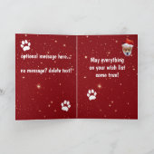 Kerst Corgi Gelukkig Pootfeest Kaart (Binnen)