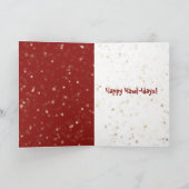 Kerst Corgi Hond bij de Open Haard Kaart (Binnen)