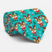 Kerst Corgi Hond Kraag Stropdas (Opgerold)