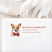 Kerst Corgi Hond Retouradres Labels (Insitu)