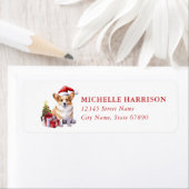 Kerst Corgi Hond Retouradres Labels (Insitu)