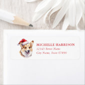 Kerst Corgi Hond Retouradres Labels (Insitu)