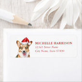 Kerst Corgi Hond Retouradres Labels (Insitu)