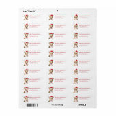 Kerst Corgi Hond Retouradres Labels (Full Sheet)