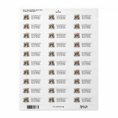 Kerst Corgi Honden Sneeuwman Etiket (Full Sheet)