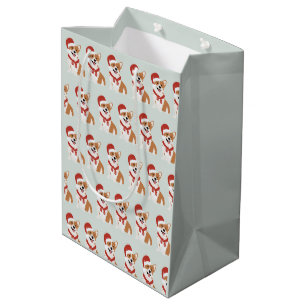 Kerst Corgi Kerstmannenhoed - Zachte Eucalyptus Mi Medium Cadeauzakje