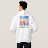 Kerst Corgi Rendiergewei springen in de sneeuw Hoodie (Achterkant volledig)