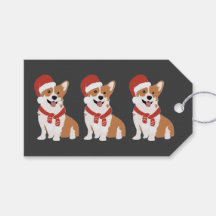 Kerst Corgi Rijk Houtskool Elegant Speels