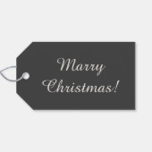 Kerst Corgi Rijk Houtskool Elegant Speels Cadeaulabel (Achterkant Horizontaal)