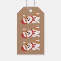Kerst Corgi Santa Hoed - Rijke Karamel Bruin