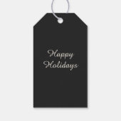 Kerst Corgi Verfijnd Zwart Cadeaulabel (Achterkant)