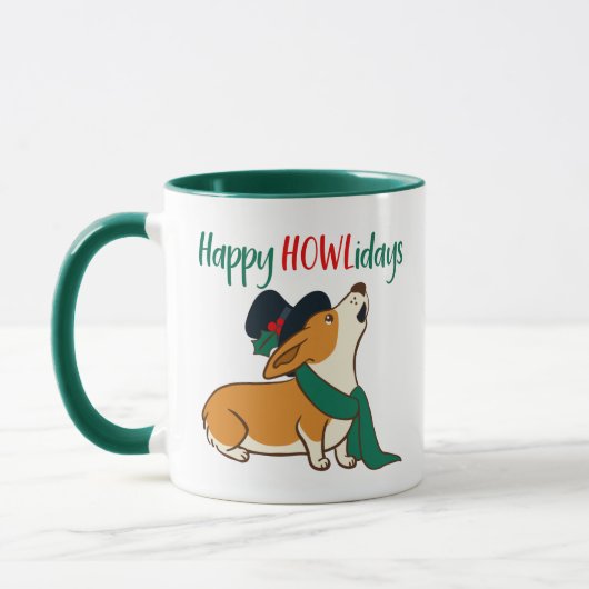Kerst Corgi Zingende Mok (Links)