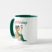 Kerst Corgi Zingende Mok (Voorkant links)