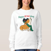 Kerst Corgi Zingende Sweater (Voorkant)