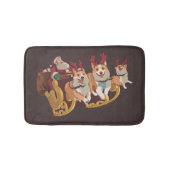 Kerst corgi's badmat (Voorkant)