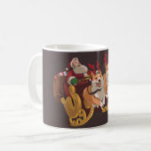 Kerst corgi's koffiemok (Voorkant links)