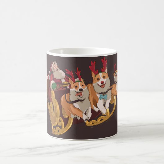 Kerst corgi's koffiemok (Center)