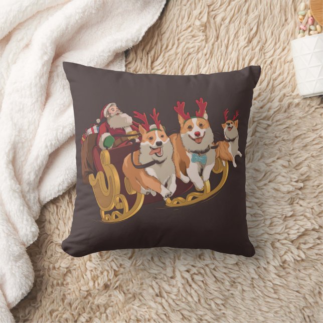 Kerst corgi's kussen (Deken)