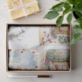 Kerst Cottage Squares Tissuepapier (Geschenk)