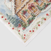 Kerst Cottage Squares Tissuepapier (Detail)