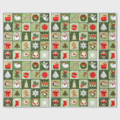 Kerst Countdown Adventkalender Cadeaupapier (Vlak)