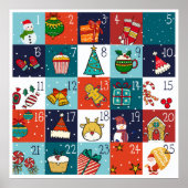 Kerst Countdown Adventkalender Poster (Voorkant)