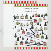 Kerst Countdown Adventkalenderkaarten Feestdagenkaart (Voorkant / Achterkant)