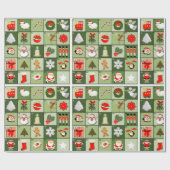 Kerst Countdown Adventskalender Cadeaupapier (Vlak)