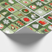 Kerst Countdown Adventskalender Cadeaupapier (Hoek)