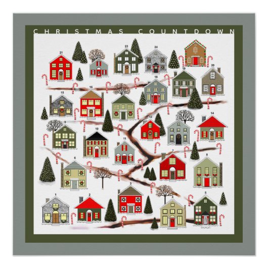 Kerst Countdown Adventskalender Perfect Poster (Voorkant)