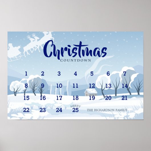 Kerst Countdown Adventskalender Poster (Voorkant)