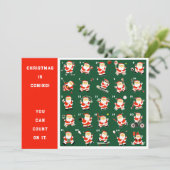 Kerst Countdown Kalender Feestdagenkaart (Staand voorkant)