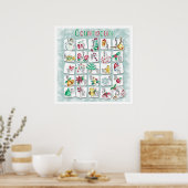 Kerst Countdown Kalender Poster (Keuken)