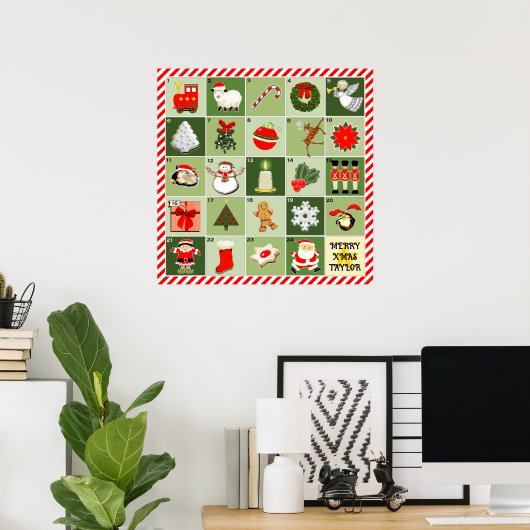 Kerst Countdown Poster (Thuiskantoor)