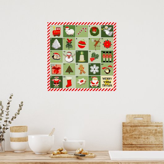 Kerst Countdown Poster (Keuken)