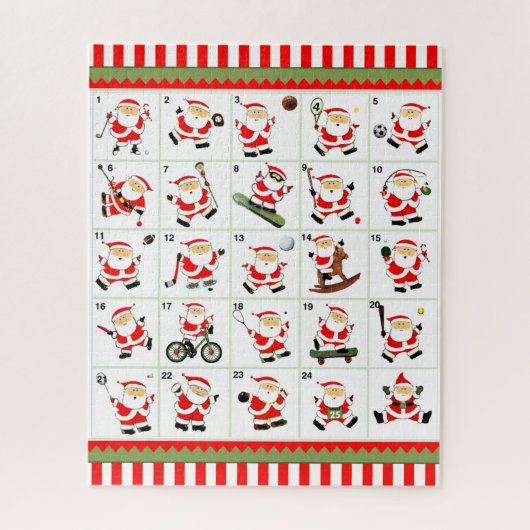 Kerst Countdown Sporten Legpuzzel (Verticaal)
