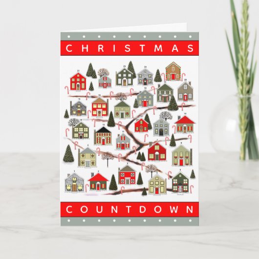 Kerst Countdown Thanksgiving Kaarten (Voorkant)