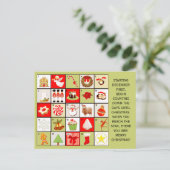 Kerst Countdown wenskaarten Feestdagenkaart (Staand voorkant)